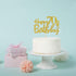 Gold Glitter Happy 70th Birthday Cake Topper, Hello 70, Cheers to 70 Years, 70 & Fabulous Party Decoration...
