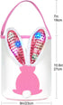 Easter Bunny Baskets with Lights for Baby Girls,Large Pink Kids Easter Bucket Tote with Light up Rabbit Ears for Spring Egg Hunts Party Storage...