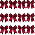 WILLBOND 12 Pieces Buffalo Plaid Bows Burlap Decorative Velvet Bows for Wreaths for Valentine Day Gift Wrap Party Decoration(Red and Black,6 x 6 I...