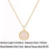 Round Gold Necklace for Women, Dainty 14K Gold Plated Black Small Circle Pendant White Mother of Pearl Choker Necklace Cute Fashion Necklace Trend...