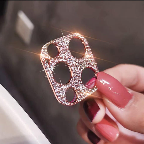 Omorro for iPhone 13 Pro Bling Lens Protector, Camera Cover 3D Glitter Crystal Diamond Rhinestone Shining Dots Metal Protective Decoration Sticker...