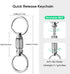 TISUR Titanium Quick Release Keychain, Retractable Key Chain Detachable Keychain Clip?Pull Apart Key Rings for Men Women...