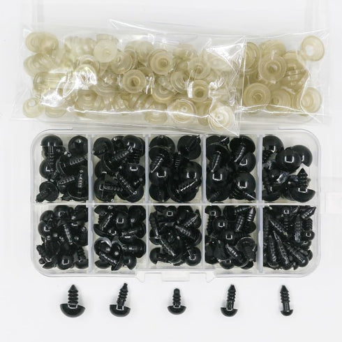 120 Pieces Locking Crochet Stitch Markers for Crocheting Knitting Clip Yarn Row Markers Tapestry Needles and 300 Pieces Safety Eyes...