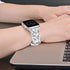 iiteeology Compatible with Apple Watch Band 46mm 45mm 44mm 42mm, Glitter Shiny Bling Leather Band for iWatch Series 10/9/8/7/6/5/4/3/2/1/SE - Silv...