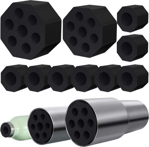 Blulu 10 Pieces Cup Tumbler Foams for 1/2 Inch PVC Pipe, Tumbler Spinner Foams for 30 oz 20 oz 10 oz Bottles Cups 25 Oz, 17 Oz, 12 oz Cola Shaped ...