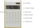 Solar Gold Calculator Standard Function Desktop Calculator LCD 10-Digit Desktop Calculator for Office, Home...