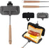 Breakfast Sandwich Maker, Double-Side Hot Dog Toaster, Nonstick Sandwich Baking Pan Hot Dog Bun Pan, Hot Campfire Sandwich Maker With Removable Ha...