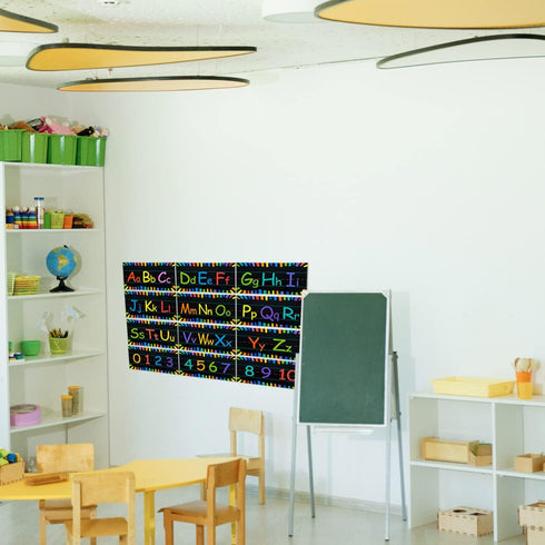 12 Pcs Alphabet Bulletin Board Strips, Alphabet Chart Number Line for Classroom Wall Decorations, Including ABC Number Line and 0-10 Number Bullet...