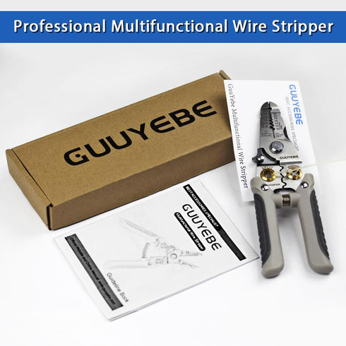 Wire Stripper, Multifunctional Wire Strippers Electrical with Cuts 8 10 12 14 16 18 20 22 AWG Cutter Pliers Splitter Winding Wires Cable Crimper C...