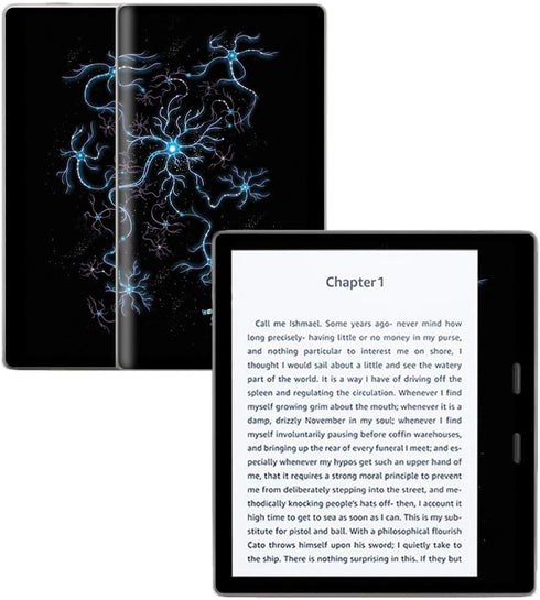 MightySkins Skin Compatible with Amazon Kindle Oasis 7" (9th Gen) - Neuron Galaxy | Protective, Durable, and Unique Vinyl Decal wrap Cover | Easy ...