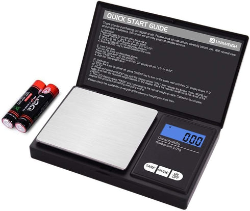 Gram Scale,200 gx0.01 g(7.05 oz x 0.001 oz) Digital Pocket Scale,Electronic Smart Weigh Scale,Portable Small Jewelry Scale Grams and Ounces,Mini S...