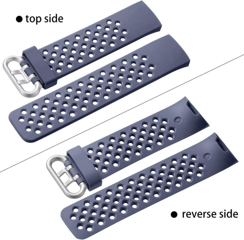 Wepro Band Compatible with Fitbit Charge 4 Bands for Women Men, Compatible with Fitbit Charge 3 Bands, Waterproof Breathable Holes Sport Strap for...