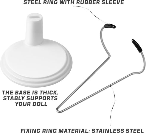 STOBOK White Doll Stand Suppprt: 4pcs Doll Display Holder Action Figures Stand Doll Bracket Doll Rack Doll Accessories, Portable Teddy Bear Stand ...