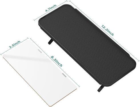 Magnetic Computer Monitor Memo Board, Set of 3 (Left & Right & Top Shelf) Message Pad Reminder Side Panels, Screen Storage Shelf Adjustable Monito...