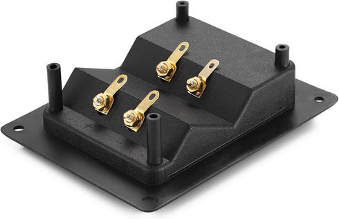 Facmogu 2PCS Rectangle 4-Way Speaker Terminal Box, Gold-Plated Binding Post Terminal Cable Connector for DIY Applications, Terminal Cups with 2 Pa...