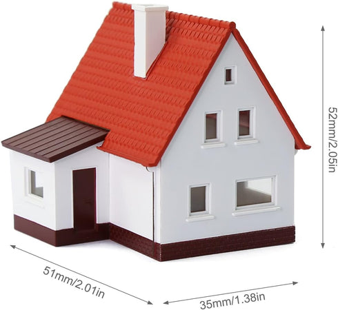 One Set N Scale 1:160 Model Village House Assembled Model Architectural Building Layout JZN03R...