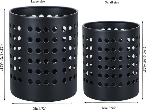 KSENDALO 2Pack Utensil Drying Rack(5.31"&4.72" High), Metal Utensil Holder Sink Silverware Holder Utensil Drying Basket for Countertop Kitchen Fla...