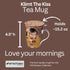 McIntosh Gustav Klimt The Kiss Fine Bone China (15 oz) Tea Mug with Infuser and Lid in Matching Gift Box...
