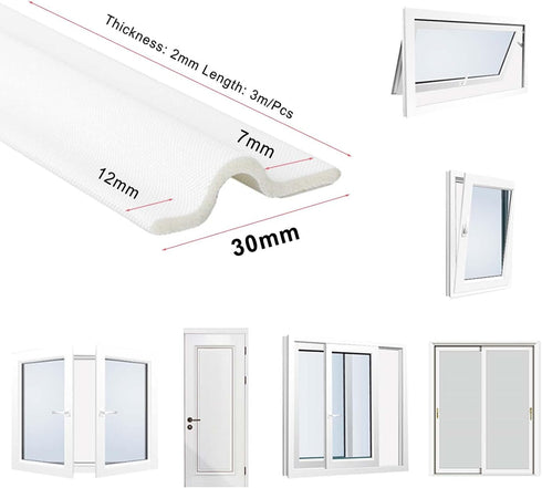 118 Inch Window Draft Stopper Foam Seal Strip Self Adhesive, Window Insulation Tape and Door Side Weather Stripping Soundproof, Door Bottom Sweep ...