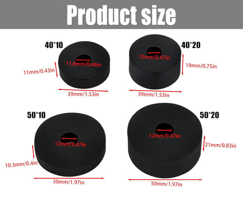 12pcs Anti Vibration Pads for Washing Machine Appliances, Rubber Spacer Isolation Pads 1.5 Inch OD 3/4''Thick...