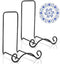 2 Pcs Wrought Iron Plate Stands for Display Small Easel Stand Black Decorative Bowl Holder for Tabletop Bowl Pictures Frame Artwork Book Plaque De...