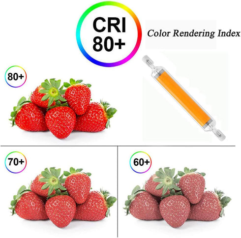 118mm 20W R7S LED Bulb (4 Pack) 200W Halogen Equivalent 118mm J-Type High Brightness 20W 120V R7S Base 3000K Warm White J Type T3 118mm Double End...