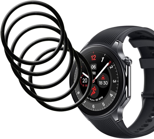 Compatible with OnePlus Watch 2 Soft Screen Protector, Full Coverage 3D Curved Edge Frame Case Friendly Anti Scratch HD Clear Film for OnePlus Wat...
