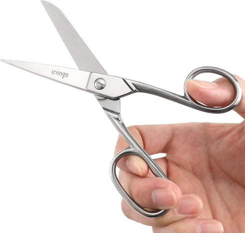LIVINGO 6'' Professional Forged Fabric Scissors, Precision Tailor Small Scissors Heavy Duty, Sharp Stainless steel Sewing Shears for Crafting Supp...