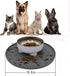 Silicone pet Food mat, Dog Food and Water mat, Raised Edge Rubber mat for Dog Bowls, Prevents Food and Water from staining Floors, Suitable for Sm...