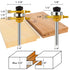1/4 Inch Shank Matched Tongue and Groove Router Bit Set Wood Milling Saw New Woodworking Tools 3 Teeth T Shape Wood Milling- (2 Pack)...