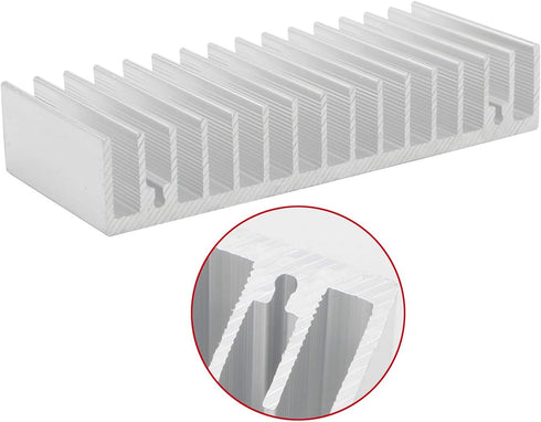 White Tone Aluminium Radiator Heatsinks Cooler Fin Aluminum Heat Sink for Power Amplifier Transistor 40mm x 100mm x 18mm (Pack of 4)...