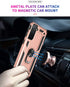 Military Grade Drop Impact for Samsung Galaxy S21 Plus Case 5G Metal Rotating Ring Kickstand Holder Armor Heavy Duty Shockproof Case Galaxy S21 Pl...