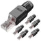 VCELINK RJ45 Connector Tool-Free, CAT6A Field Termination Plug, Gold Plated Modular Plug, UTP CAT6A Connector Toolless for 23 to 26 AWG Network Ca...