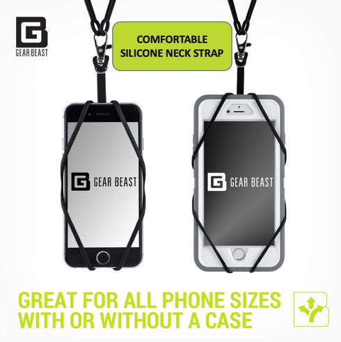 Gear Beast Cell Phone Lanyard - Universal Neck Phone Holder w/Card Pocket and Silicone Neck Strap - Compatible with Most Smartphones, Sailor Blue...