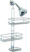 InterDesign Linea Adjustable Shower Caddy - Bathroom Storage Shelves for Shampoo, Conditioner and Soap, Silver...