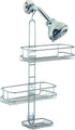 InterDesign Linea Adjustable Shower Caddy - Bathroom Storage Shelves for Shampoo, Conditioner and Soap, Silver...