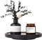 9" Wood Lazy Susan Organizer Kitchen Turntable for Cabinet Farmhouse Bathroom Decor Round Decorative Tray for Vanity, Counter, Sink, Coffee Table,...