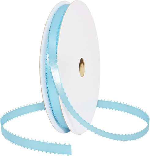 Morex Ribbon 054 Picot Ribbon, 3/8" x 40 yd, Light Blue...