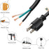 FIRMERST 16 Gauge 10 feet Power Cord Replacement with Three Screw Terminal, NEMA 5-15P...