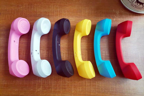 Wireless Bluetooth Mic Headphones Comfort Retro Phone Handset Mic Speaker Phone Call Receiver Compatible with iPhone iOS Android iOS Cell Phone Te...