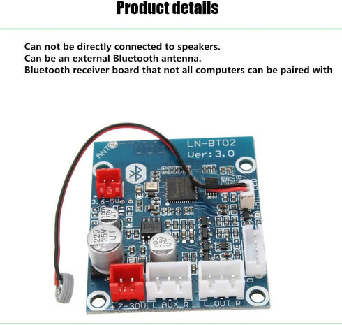 1Pcs Bluetooth 4.0 Audio Receiver Board Stereo Sound Module for Car Phone LN-BT02...