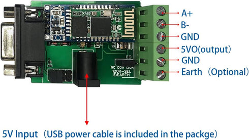 DSD TECH SH-B35 RS485 RS232 to Bluetooth 2.0 Adapter Support Android and Windows...