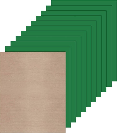 JANDJPACKAGING Green Heat Transfer Vinyl Bundle: 10 Pack 12"x10" Sheets, HTV Vinyl Sheets for Cricut & Silhouette Cameo or Home Iron On Vinyl T-Sh...