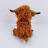 Highland Cow Stuffed Animal Realistic Fluffy Scottish Plush Cow Farm Toys (Brown)...