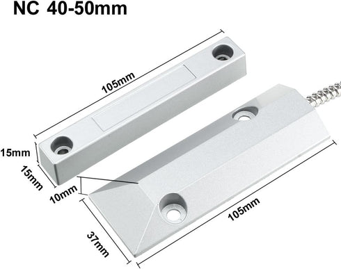 uxcell Rolling Door Contact Magnetic Reed Switch Alarm with 2 Wires for N.C. Applications OH-55...