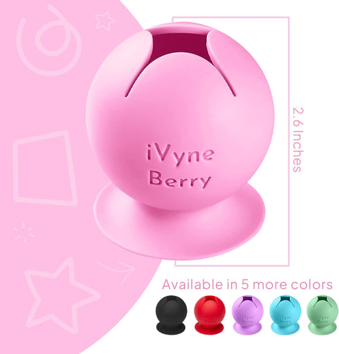 iVyne Berry Suctioned Vinyl Weeding Scrap Collector & Holder for Weeding Tools for Vinyl - Pink...