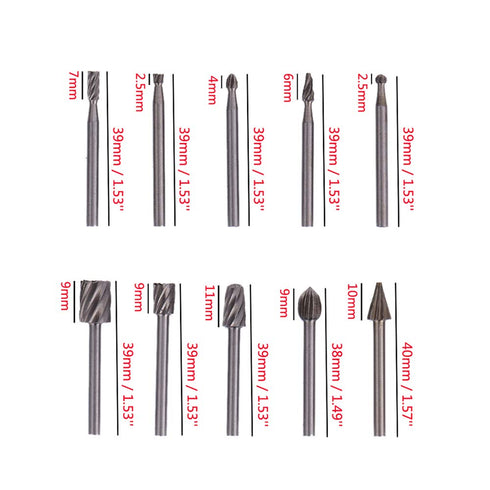 HSS Router Carbide Engraving Bits and Router Bit Set 1/8"(3mm) Shank for Rotary Tools Accessories for DIY Woodworking, Carving, Engraving, Drillin...