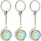 Honbay 3PCS Rotated Globe Keychains Double-Sided Glass Earth Keyrings Keyholder Creative Bag Hanging Ornament for Keys Backpack Purse or Car Decor...