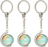 Honbay 3PCS Rotated Globe Keychains Double-Sided Glass Earth Keyrings Keyholder Creative Bag Hanging Ornament for Keys Backpack Purse or Car Decor...