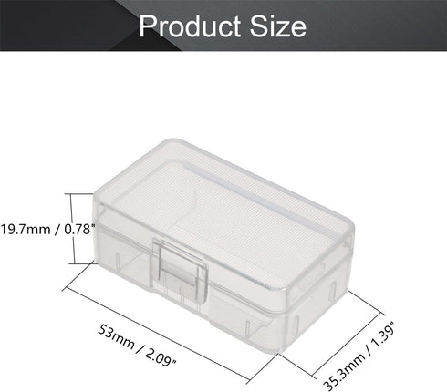 Fielect 5Pcs 9V Battery Storage Case, Battery Organizer for 9V Battery Multipurpose Battery Storage Box Holder Case Transparent for 9V Battery...